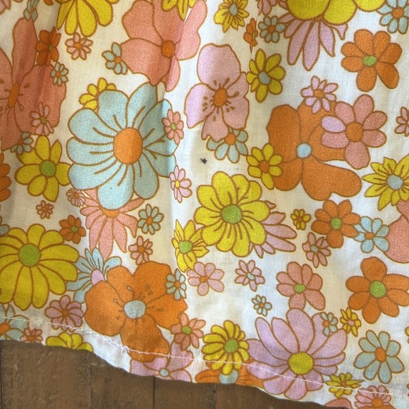 Wren & James retro floral pinafore dress boutique vibrant button ruffles 7-8 - Picture 3 of 8